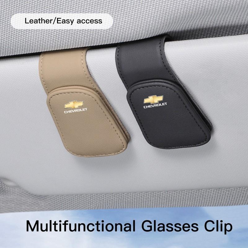 For Chevrolet Spark Captiva Cruze Tracker Epica Nubira Car Sunshade Eyeglass Clip Leather Eyeglass Clip Accessories