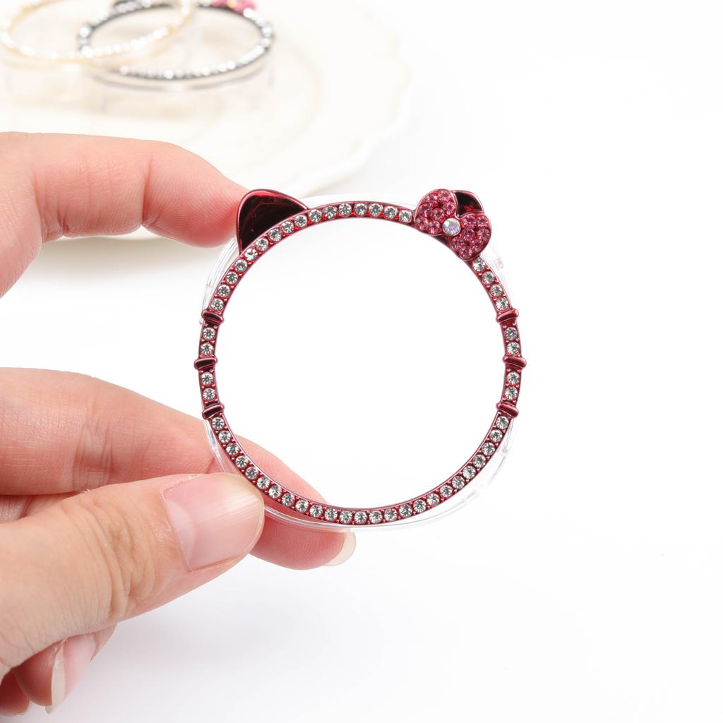 PC Case for Samsung Galaxy Watch 8 40mm 44mm Cute KITTY CAT Diamond Protector Watches Accessories Woman Galaxy Watch8 Cover