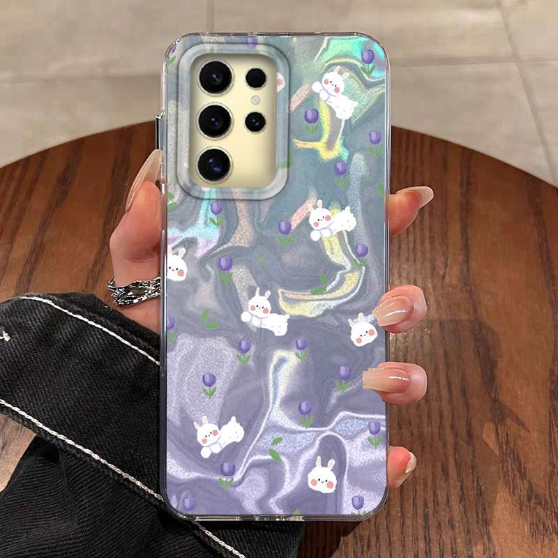 Case For Samsung Galaxy  A56 S24 S25 Plus Ultra A15 A25 A55 A35 A16 A26 A36 Phone Cover Gradient Color Cat Leopard Print Bumper