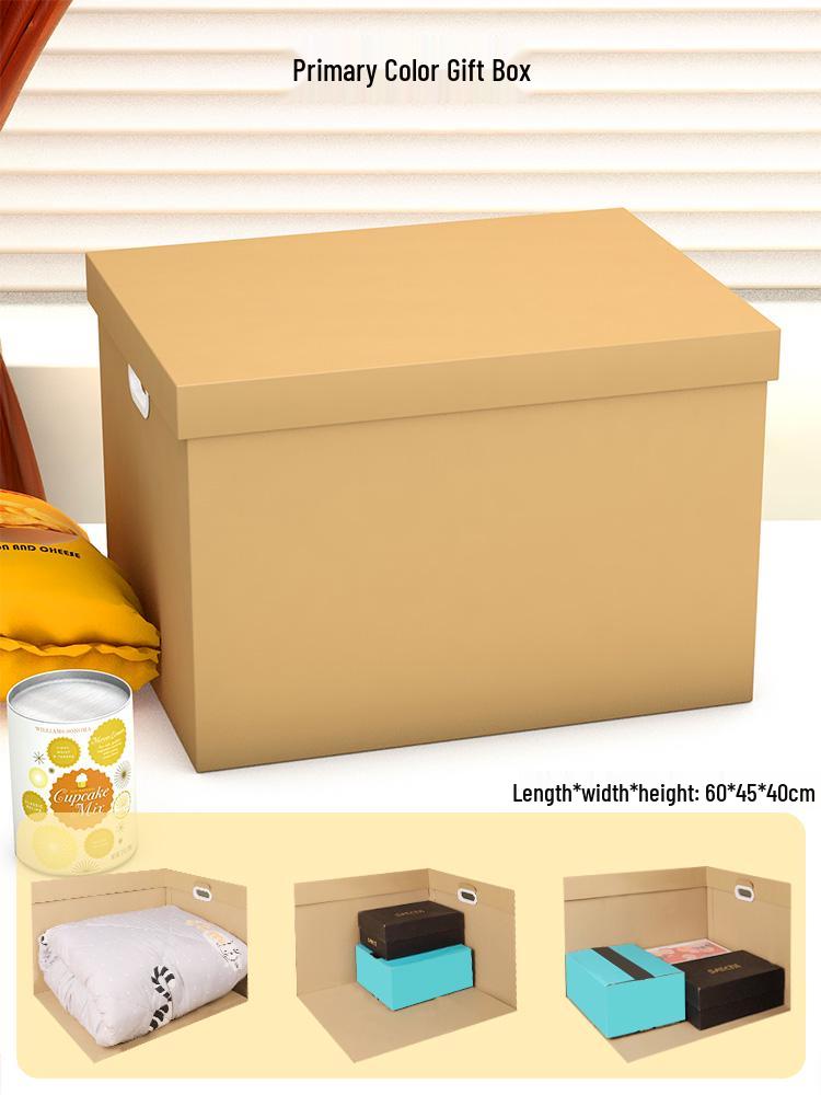 Hand-Painted DIY Cardboard Gift Box - Large Empty Birthday Packaging for Snacks