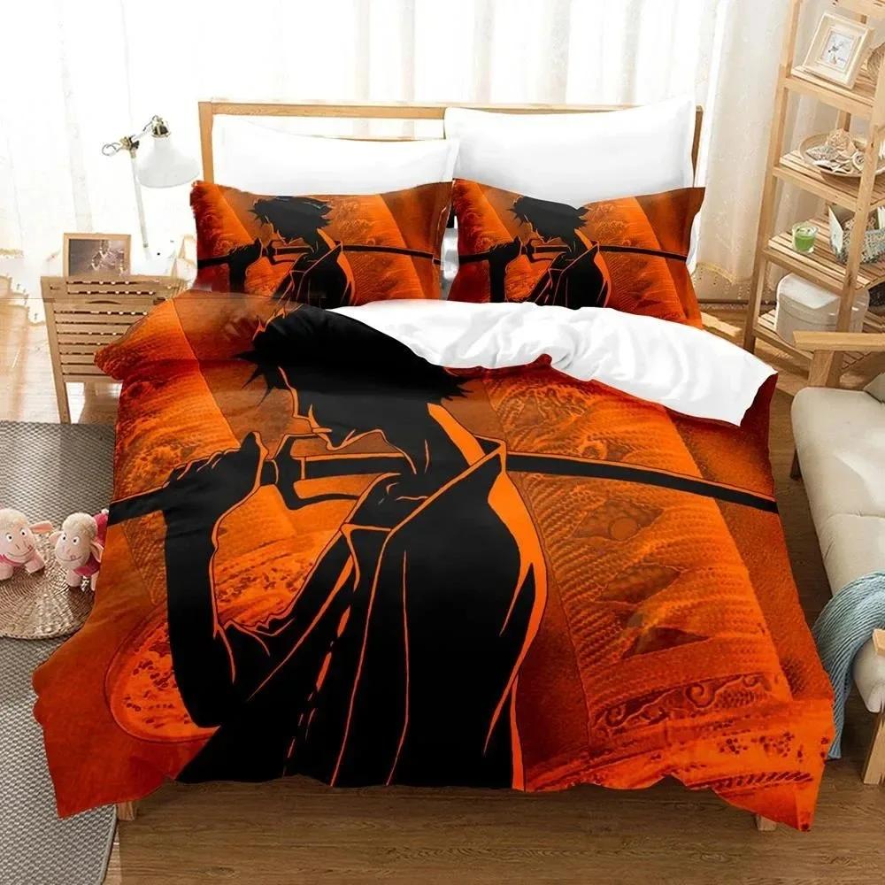 3D Printed Samurai Champloo Bedding Set Anime Duvet Cover Double Twin Full Queen King Adult Boys Bedclothes Quilt Cover