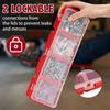1Pc Parts Storage Box Plastic Screw Organizer Box with 4 Compartment Tool Part Container Bin with Lid Display Storage Case