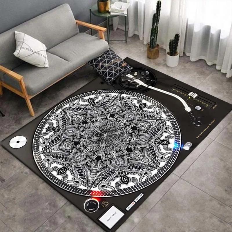 Teppich mit DJ-Sound-Aufdruck, rutschfeste Matte, Flur-Fußmatte, Wohnzimmerteppich, Schlafzimmer, Nachttischteppich, Badezimmer, Küche, Heimbodenmatte