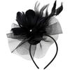 Flower Shape Hair Clip Headdress for Women Girls Black | Net Yarn and Artificial Materials, Delicate Elegant Style, Hair Decoration for Performance