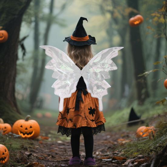 Fairy Wings for Adult Women Shiny Butterfly Cosplay Costume Organza Elf Angel Wing for Halloween Party Accessory