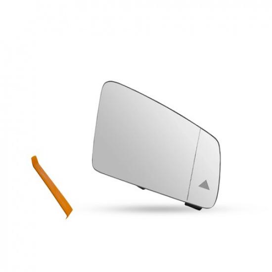 For Mercedes C-Class W204 2010-2014 Passenger Heated Mirror Glass W/ Blind Spot