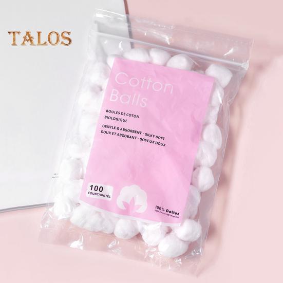 1/2/3/5 Bags Disposable Cotton Balls 100 Count Soft Water Absorbent Multi-functional Face Makeup Nail Polish Removal Cotton Ball Set
