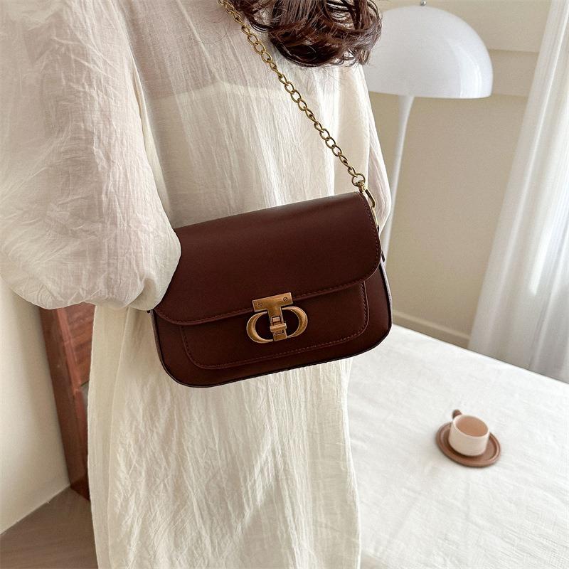 Retro Fashion Commuter Bag Women's Spring New Simple Casual Small Square Bag Niche Casual Shoulder Bag