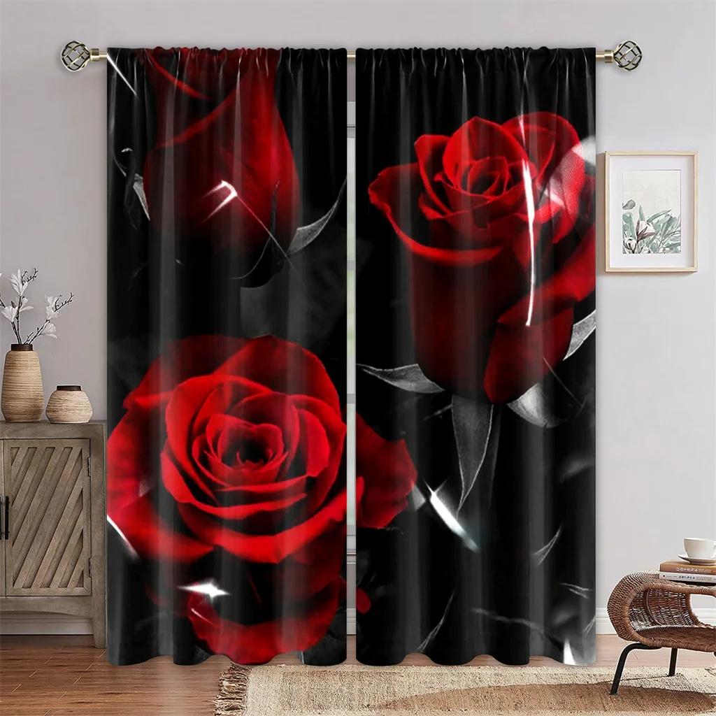 Vintage Pearl Diamond Gold FlowerFree Shipping Window Curtains For Living Room Kids Bedroom Bathroom Kicthen Door Home Decor2Pcs