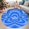 Retro Layered Heart Round Rug Yellow Gradient Concentric Love Print Carpet for Living Room Bedroom Home  Carpets for Living Room