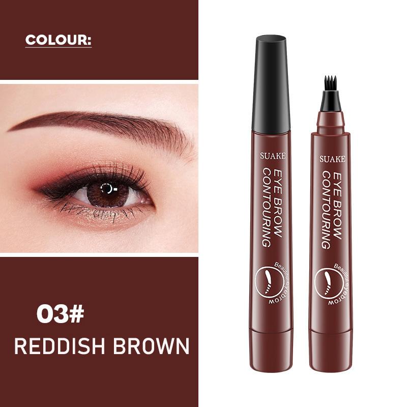 4 Point Eyebrow Pencil Waterproof Liquid Eyebrow Pen Makeup Long Lasting Cosmetic Microblade Brow Pencil