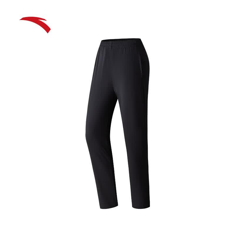 Anta Women s Ice Yarn High-Elastic Woven Sports Long Pants L