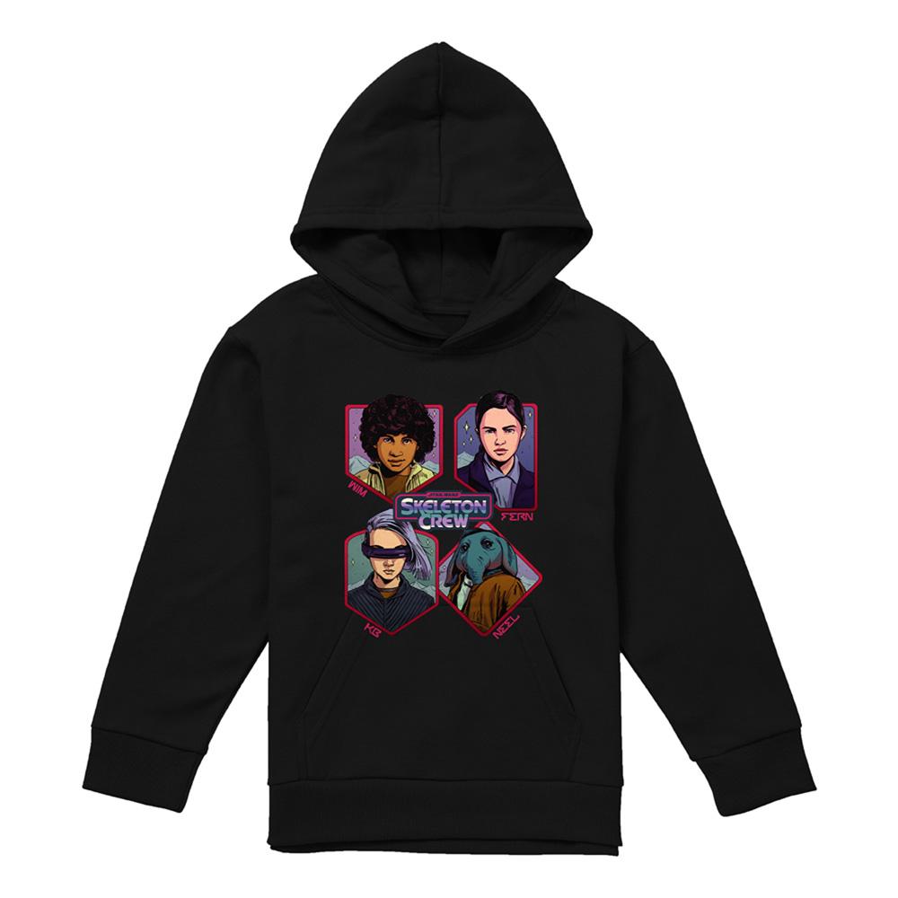Star Wars: Skeleton Crew Childrens/Kids Hero Badges Hoodie
