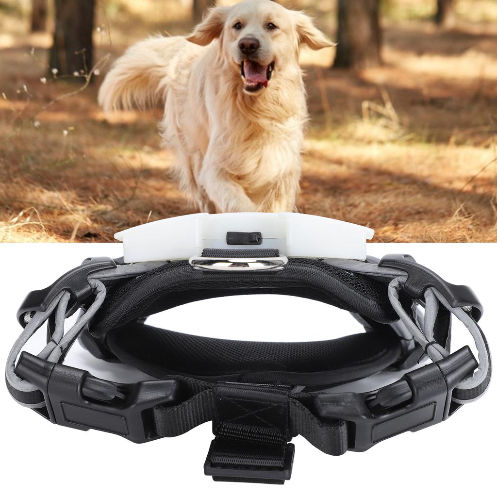 LED Pet Harness Dog Chest Strap USB Charging with Adjustable Reflective Strip for Night Walking