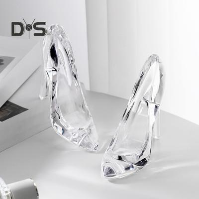 High Heel Statue Ornament Transparent Acrylic High Heels Decor Sophisticated Acrylic Sculpture Shoes Figurine