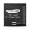 CableMod Pro Coiled Keyboard Cable USB A to USB Type (Carbon Grey, C, 150cm)