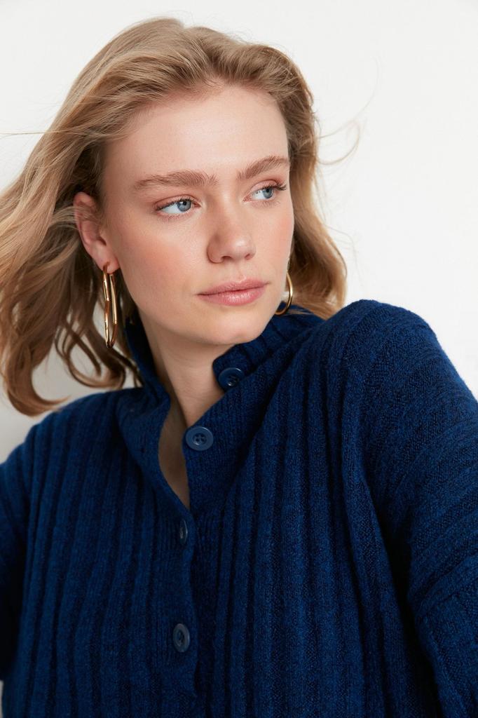 Pulover elegant, la modă, pentru femei, cu croială largă, cu textura moale, cu guler înalt, tricotaje