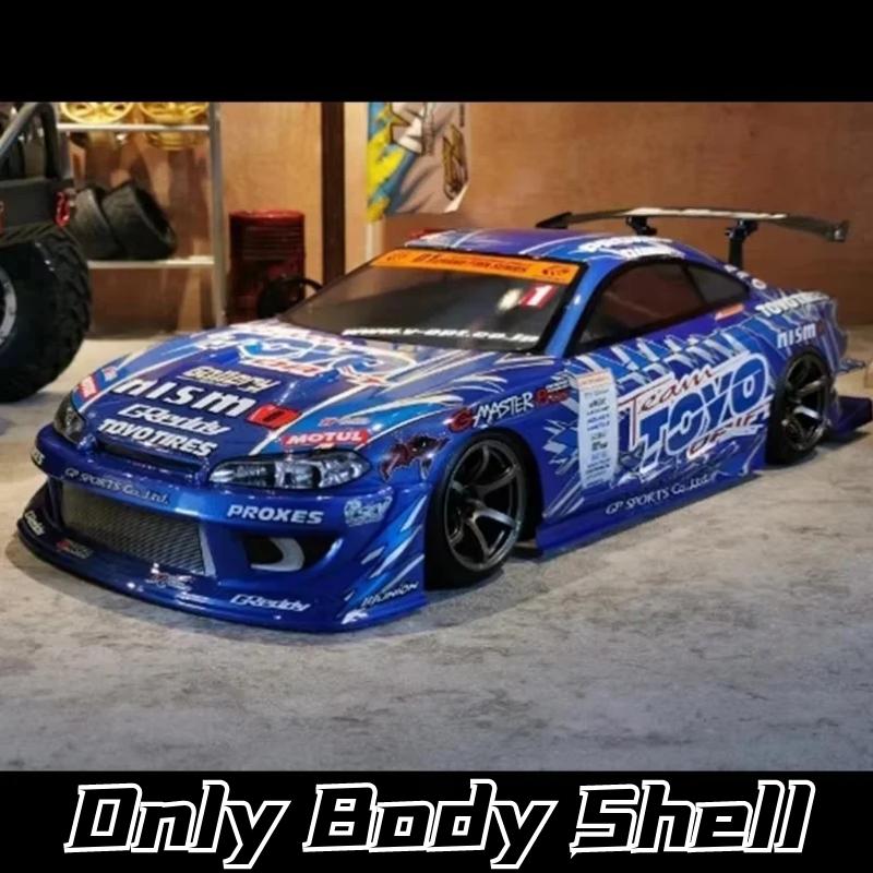 TY15 Silvs S15 GP completo 1/10 1:10 carro RC drift carroceria PC 195mm largura carroceria pintada com abajur carroceria drift RC hsp hpi trax Tamiya