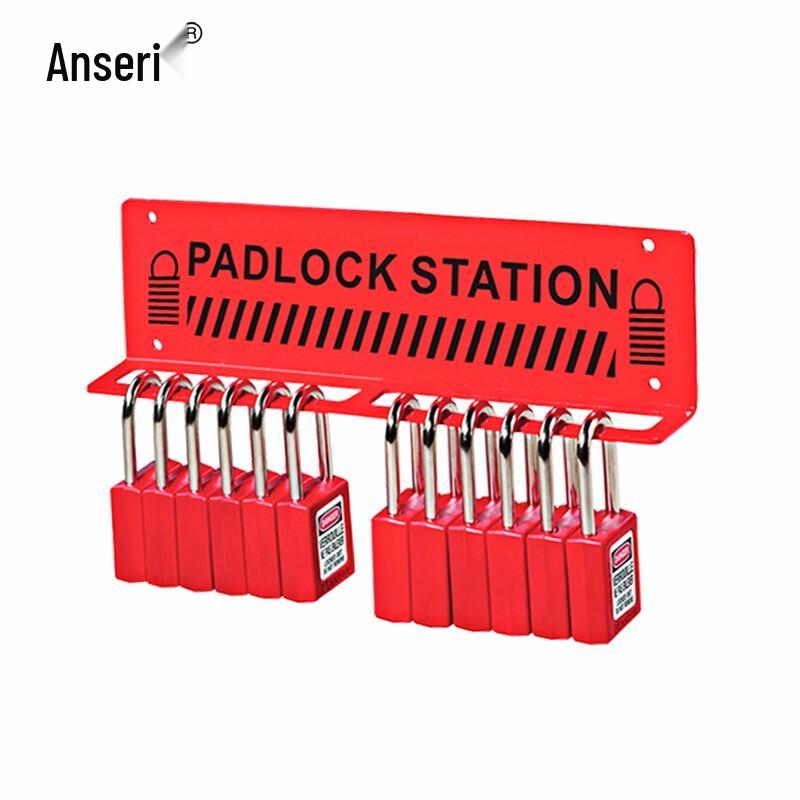Ansellury LOTO Safety Lockout Tagout Station with Padlocks