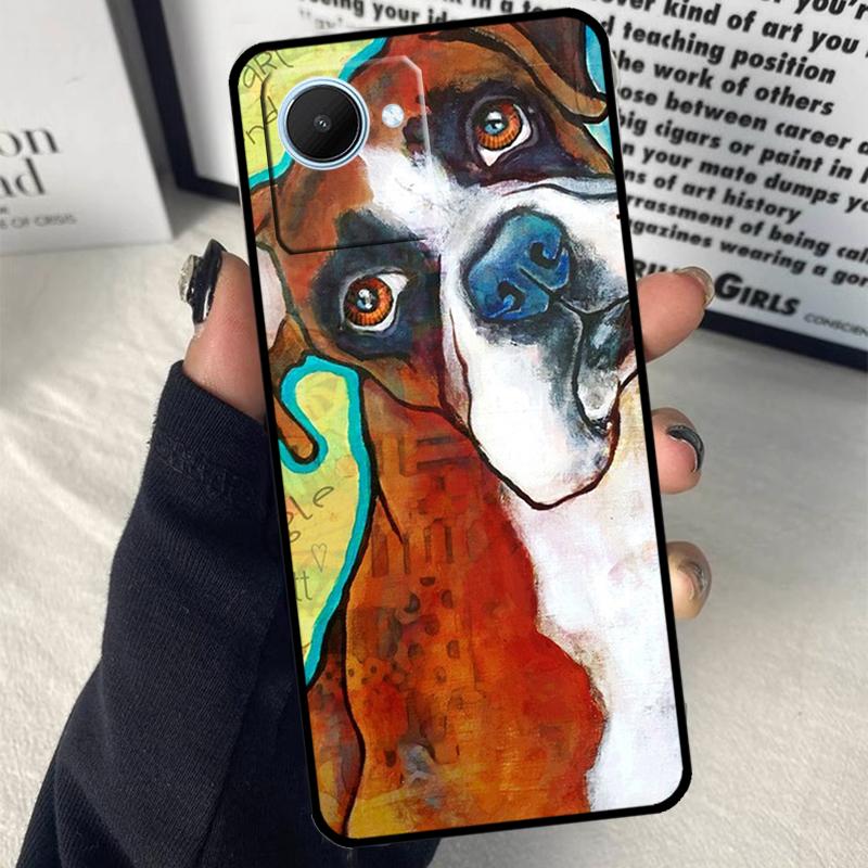 Boxer Dog For Realme 15 14 10 11 12 13 Pro Plus C65 C67 C71 C63 C61 C55 C51 C53 C75 GT6 GT7 Pro Case