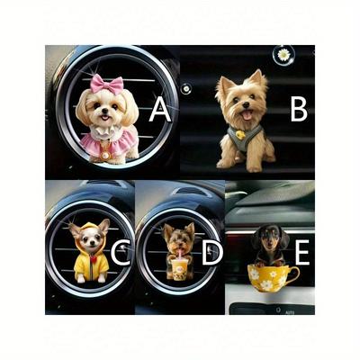 1 vnt./Rinkinys Mielas Šuo/Animacinių Gyvūnėlių Akrilinis Automobilio Dekoravimo Klipsas, Žavingas Terapinis Animacinis Dekoravimas Automobilio Interjero Prietaisų Skydeliui, Oro Kondicionieriaus Angai