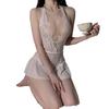 Sexy Lingerie Sexy Lace Uniform Temptation Hollow Open Onesie Women's Hot Pure Desire Pajama Set