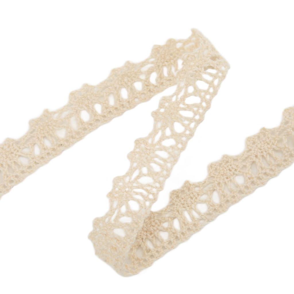 Lace Ribbon DIY Cotton White Net 1.4cm Width 20 Yards Exquisite Lace Trim for Curtain Clothes Tablecloth Decoration