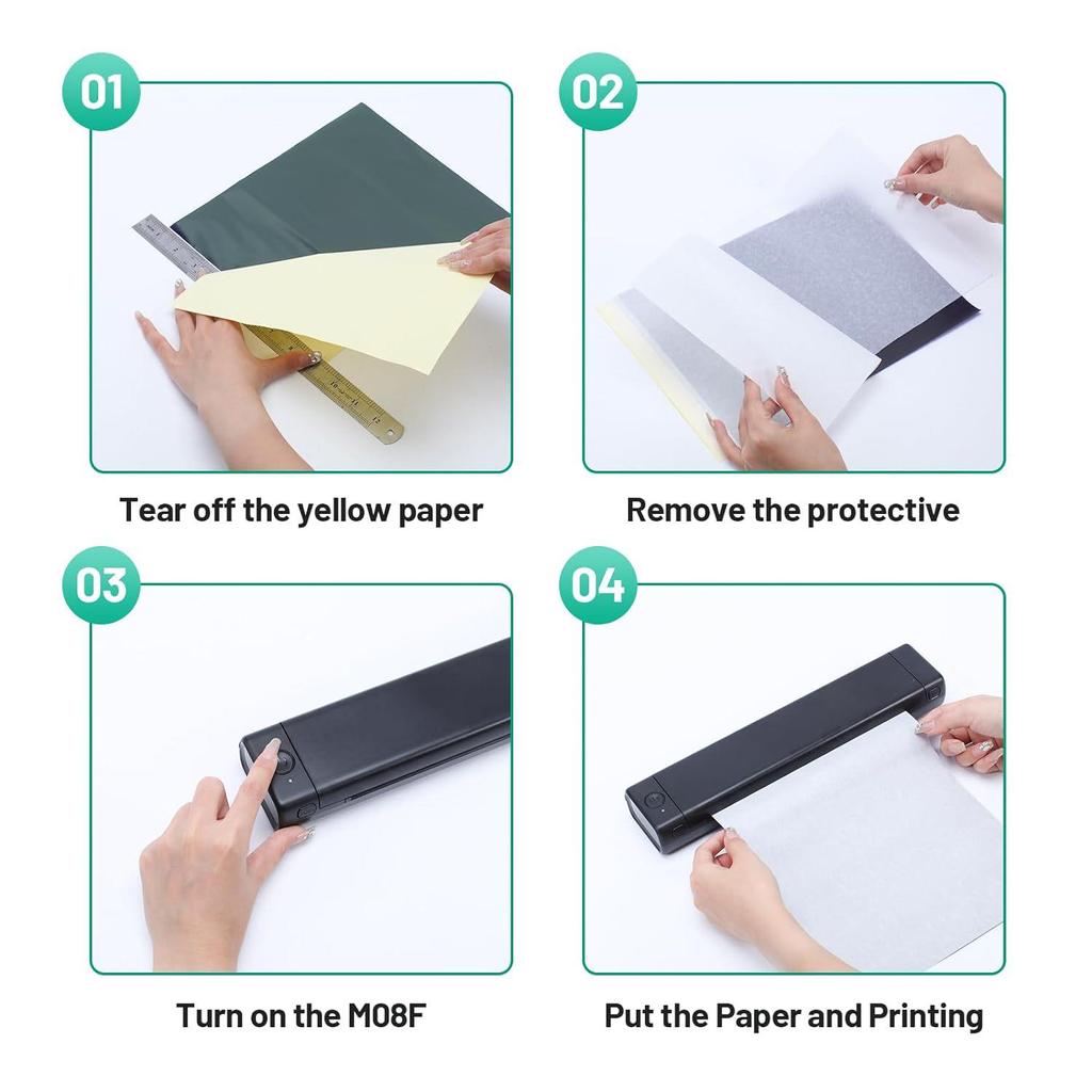 Phomemo Portable Mini Thermal Printer for Office, Tattoos, and A4 Documents