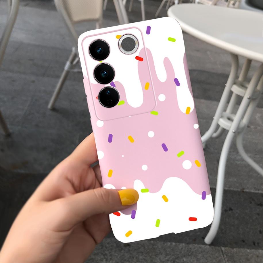 For Vivo V27 Pro Case Vivo V27e Back Cover Fashion Candy Color Painted Funda For Vivo V27 5G V 27e V27Pro V2237 V2230 Soft Shell