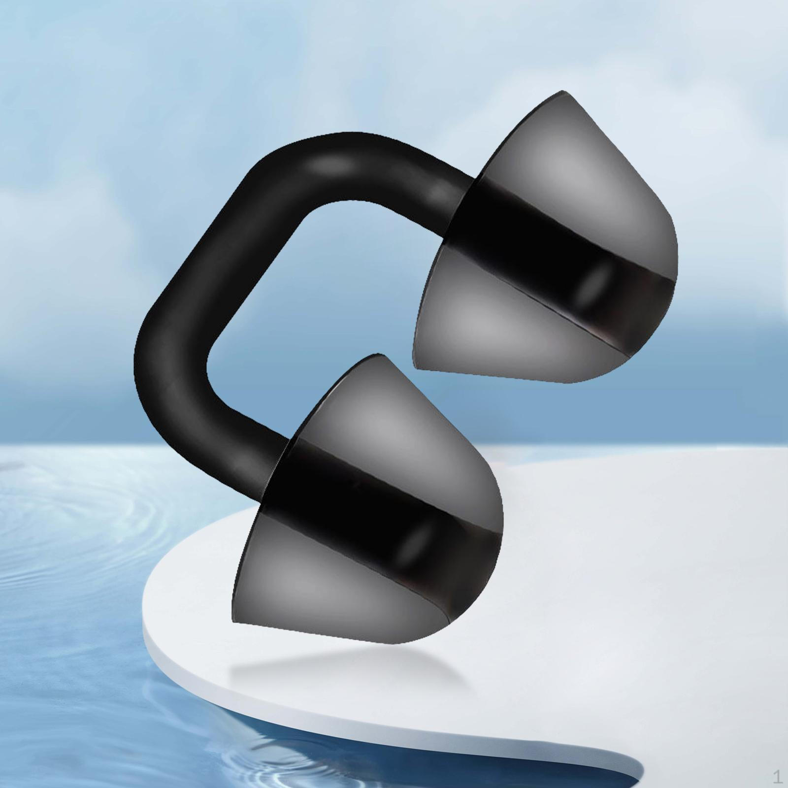 

Затычки для носа для плавания, защита, водонепроницаемый зажим для плавания для взрослых и детей чёрный