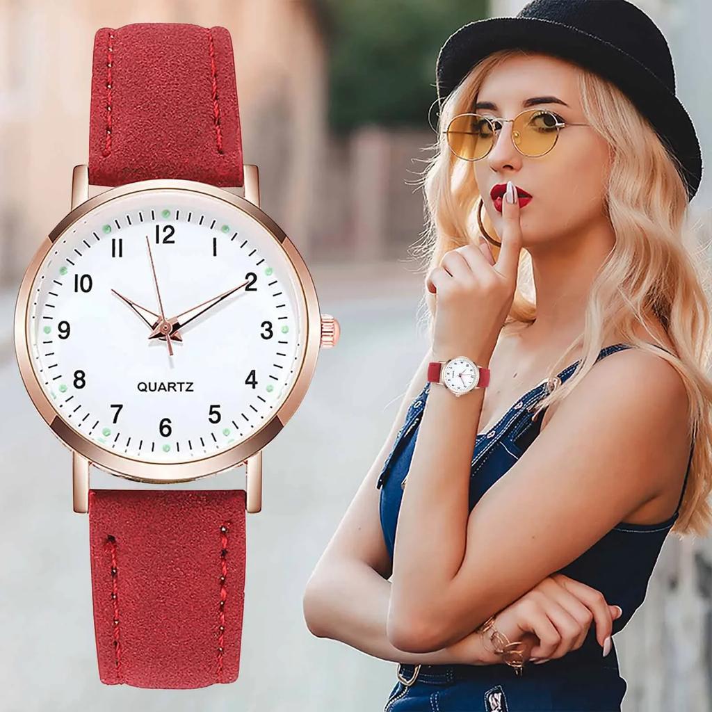 Reloj Mujer Fashion Watch for Women Leather Belt Watches Ladies Luxury Analog Quartz Luminous Wristwatch Clock Relogio Feminino