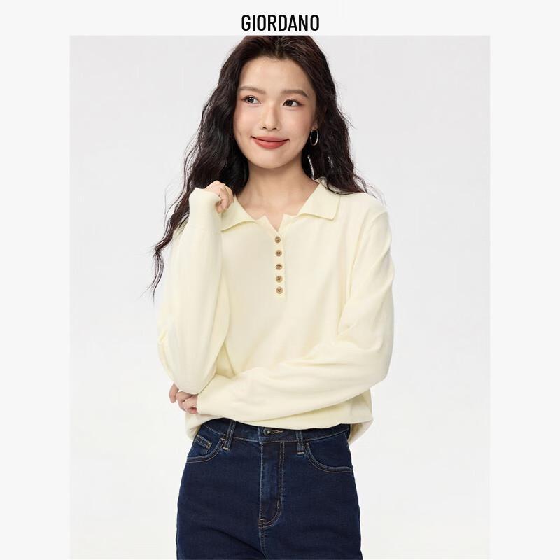 

Giordano Women s Soft Long Sleeve Knit Polo Shirt XL