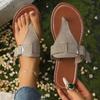 High Quality Women Slippers Summer New Sandals Fashion Solid Color Thong Shoes Low Heel One-line Buckle Slippers Slides Women