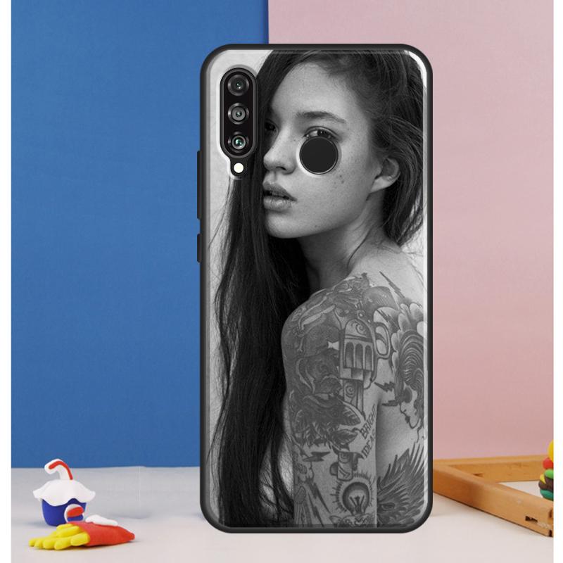 Sexy Sleeve Tattoo Girl Case For Huawei Nova 10 9 SE 8i 11i 12i 12s Y60 Y61 Y70 Y90 Y72 Y73 Y91 P60 Pro P30 P40 Lite