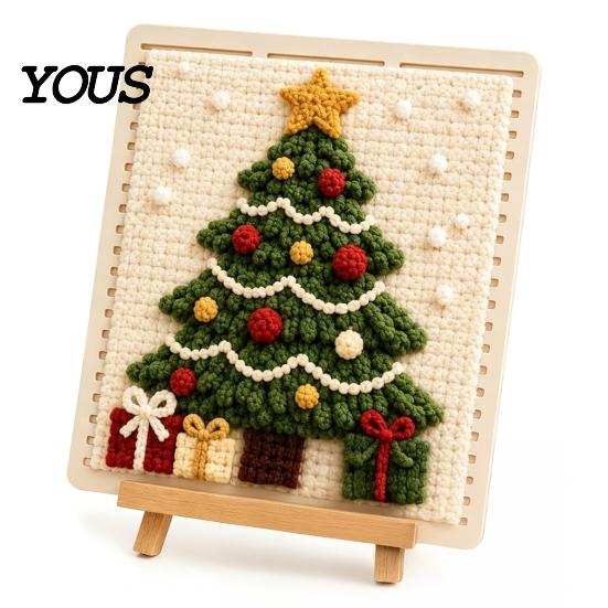Handmade Yarn Art Craft DIY Fabric Weaving Painting Kit, Halloween Christmas Crochet Kit Decor Projects for Decoration, Beginner Project Set Supplies