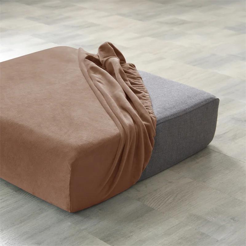 1PC Velvet Sofa Seat Cushion Covers For Living Room Plush Cushion Covers Soft Stretch Couch Slipcover Furniture Protector