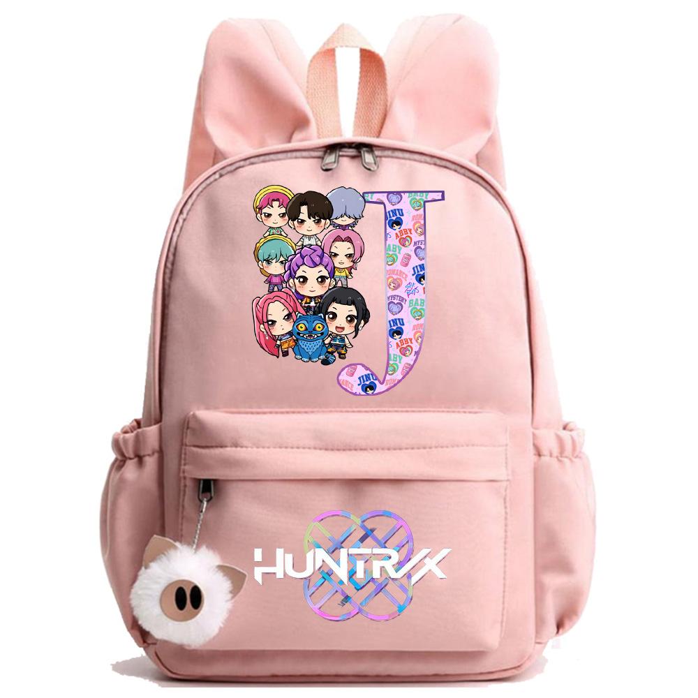 26 Engelska Bokstaven K-Pop Tryckt Ryggsäck Student Tonåring Bokväska för Pojke Flicka Skolväska Barn Gåva Kvinnor Stor Kapacitet Resväska Mochila