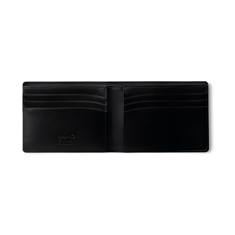 Montblanc Meisterstück Hexagonal White Star Logo Grain Leather Card Holder Wallet Men wallet Black MB14548