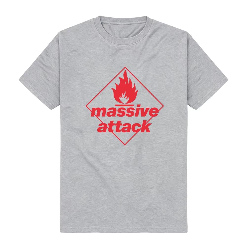2026 Sommer Heißer Verkauf BLAUE LINIEN Logo Druck T-SHIRT Massive Attack Band Design T-Shirts Baumwolle Herren Damen T-Shirts Kurzärmelig Freizeitkleidung