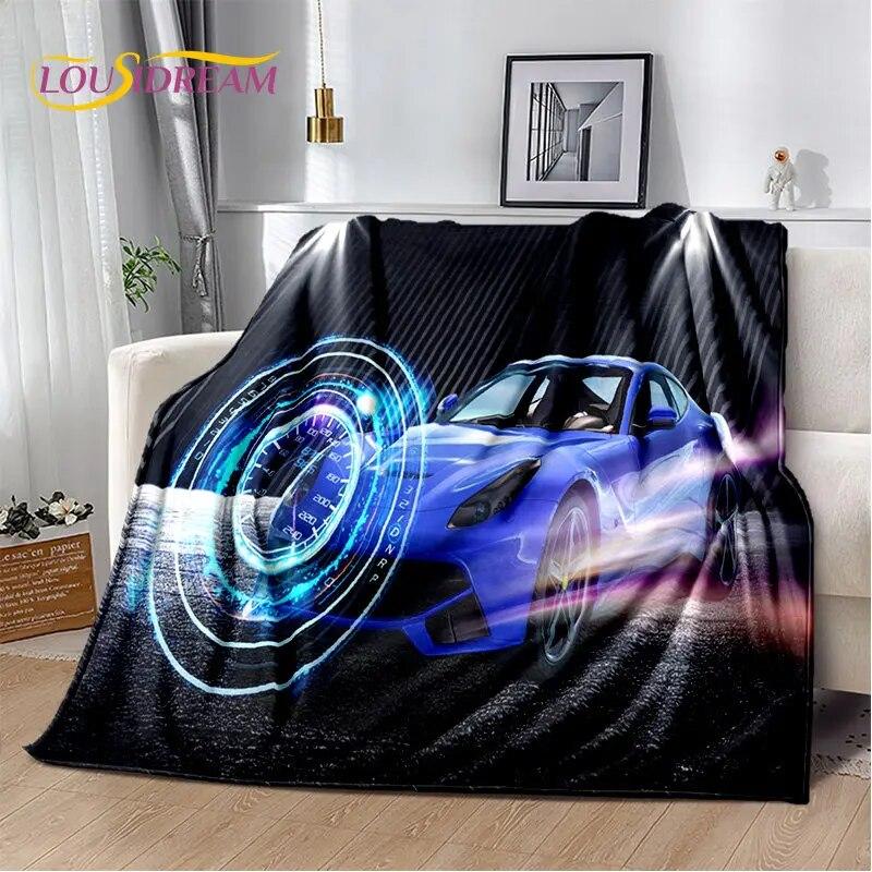 Sports Car Concept Car Soft Plush Blanket,Flannel Blanket Throw Blanket for Living Room Bedroom Bed Sofa Picnic Cover Bettdecke