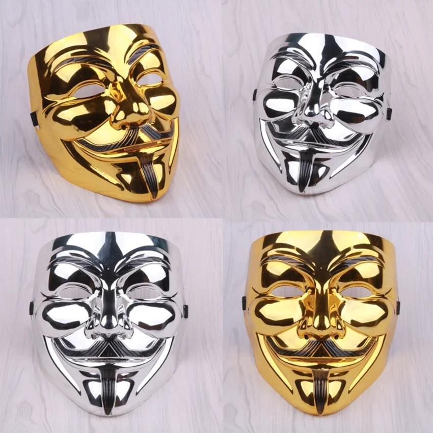 1Pc Movie Cosplay V for Vendetta Hacker Mask Anonymous Killer Mask Adult Kids Film Theme Mask Halloween Christmas Party Gift