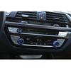 For BMW X3 G01 X4 G02 2018-2021 Blue Aluminum Console AC Knob Ring Cover Trim