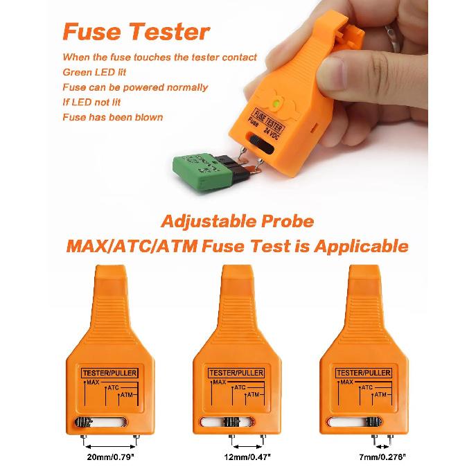 Fuse Tester Automotive Tester Blade Puller Multi-Functional Car Checker Puller Removal Tool Blade Auto Checker Universal Fuse Holders1