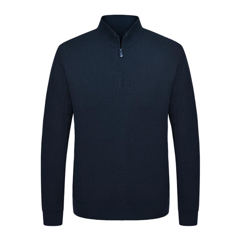 Goldlion Men s Stand Collar Zipper Long-Sleeve Knit Sweater 3XL