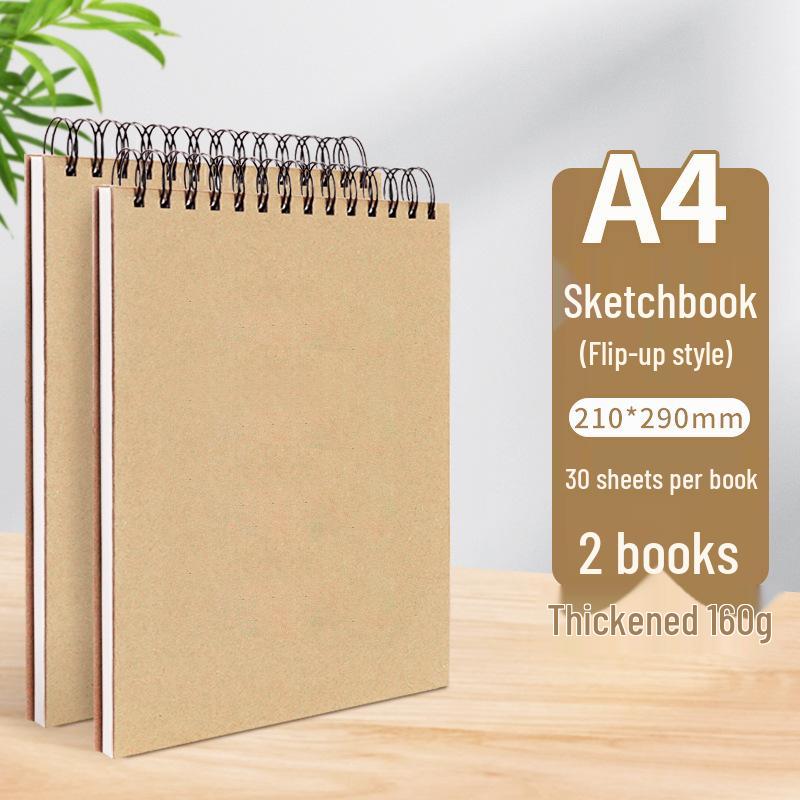A4 Hardcover Spiral Sketchbook for Art Students & Children, A3/A4/8K Drawing Pad