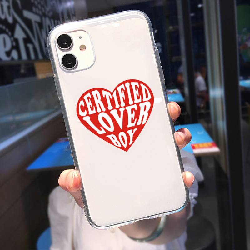 

Drake Certified Lover Boy Phone Case For iPhone 11 12 Mini 13 14 15 16 Pro XS Max Plus Transparent Shell iPhone13mini