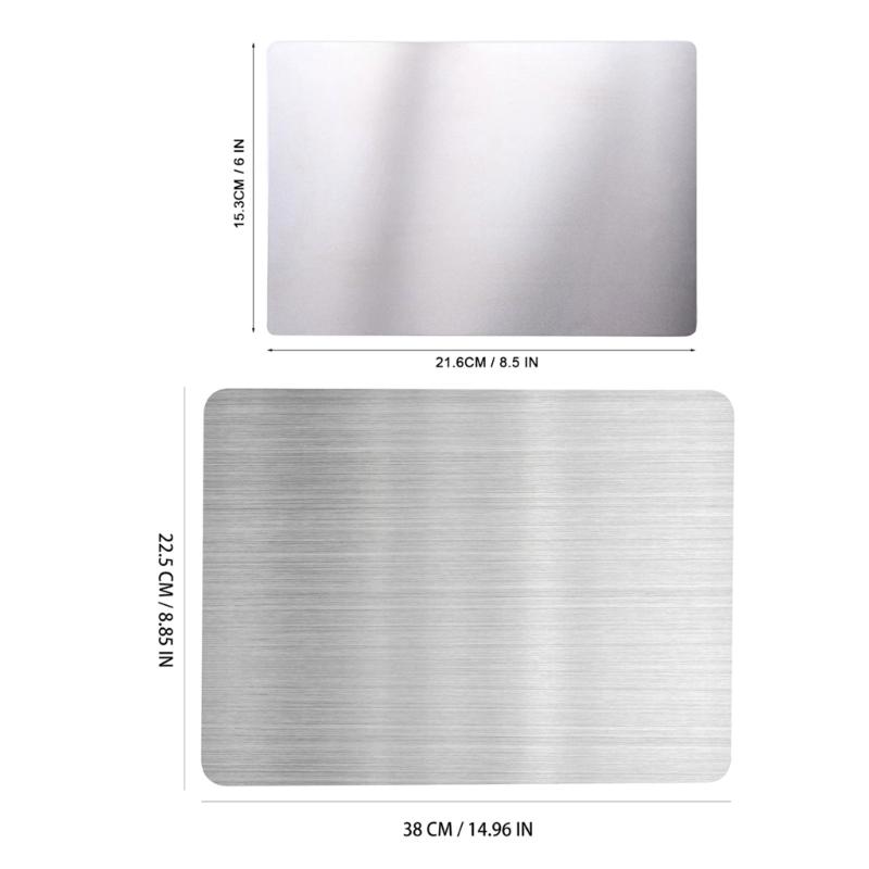 Standard Cutting Pad for Manual Die Cutting & Embossing Machine, 15.3x21.6cm, 22.5x38cm Stainless Steel Cutting Pad
