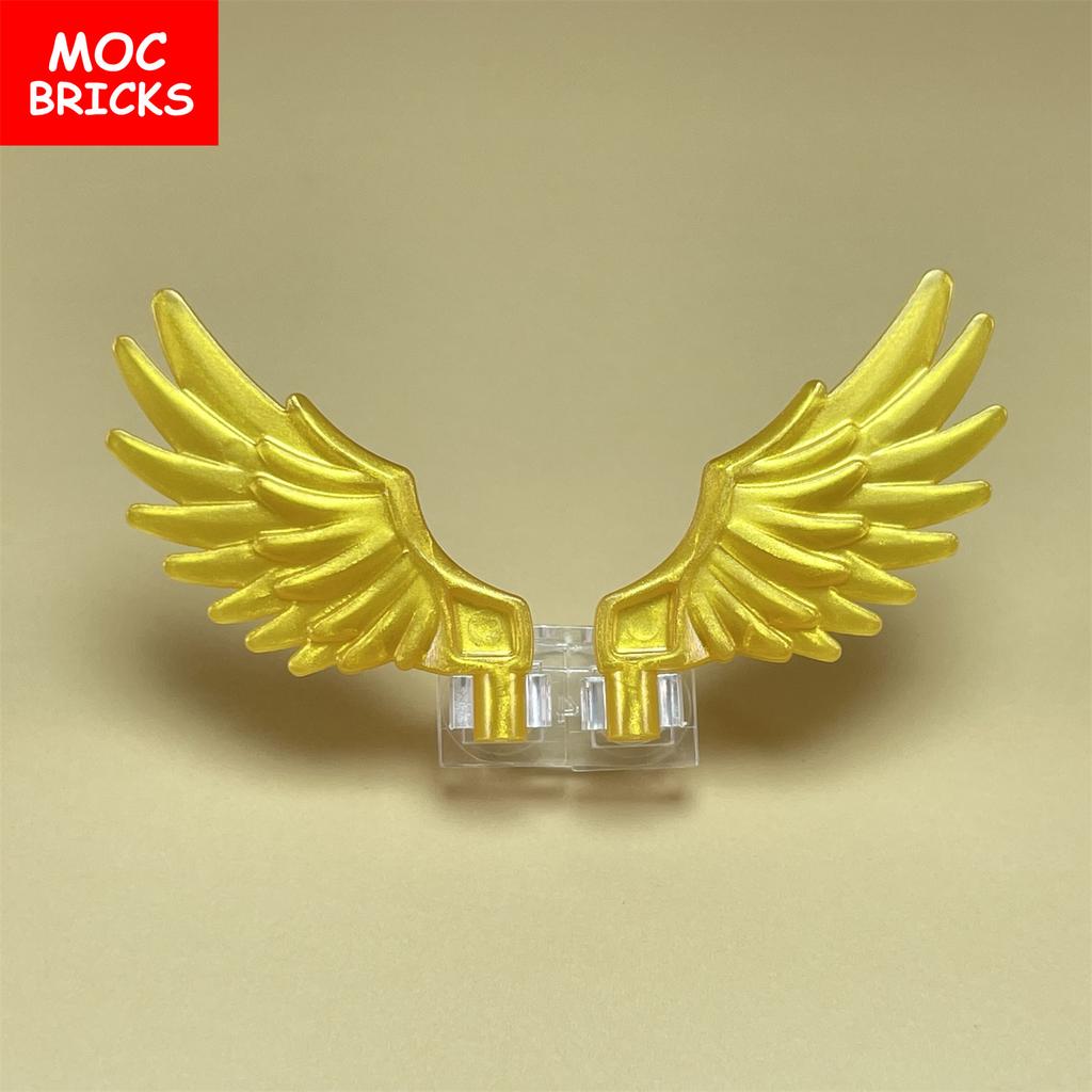 10pairs/lot MOC Bricks Wings Feathered Folded Spread Figure Body Part 11100 6133 Educational Building Blocks Kids Toys