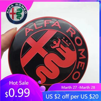 For Alfa Romeo 40mm Car Steering Wheel Emblem Sticker Central Console Knob Badge For Alfa Romeo Giulietta Mito Giulia Stelvio Br