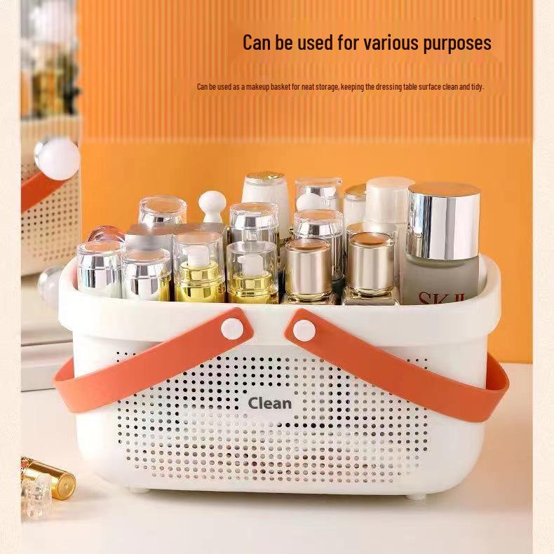 Portable Shower Caddy for Dorms: Toiletries Storage Basket with Draining Design